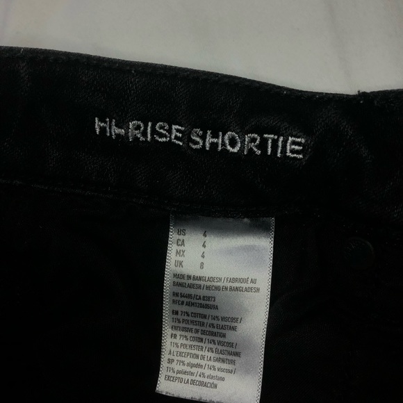 SOLD Black High Waisted Denim Jean shorts size 4 from American Eagle Outfitters - Picture 3 of 3